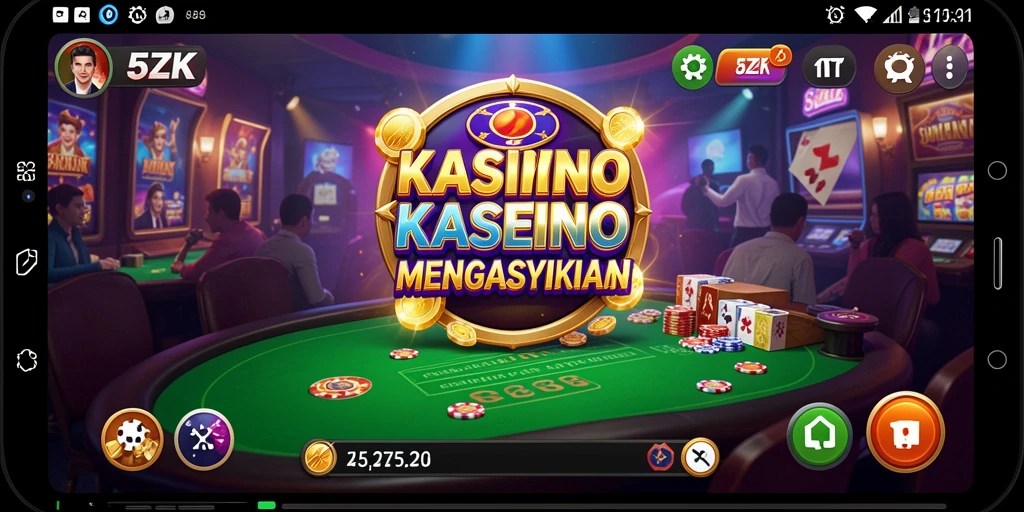 Screenshot 5ZK menampilkan gameplay menarik dan interaktif Kasino.