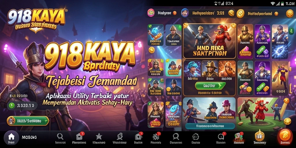 Tampilan antarmuka utama 918KAYA yang sederhana dan intuitif.