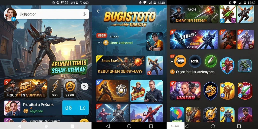 Tampilan antarmuka utama aplikasi BUGISTOTO dengan fitur utilitas.