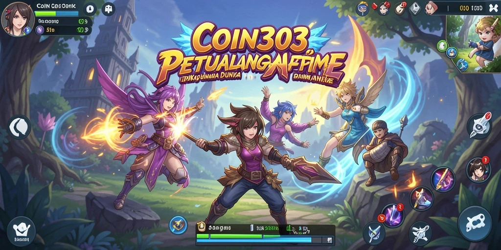 Tampilan gameplay COIN303 yang menarik dengan aksi karakter Anime.