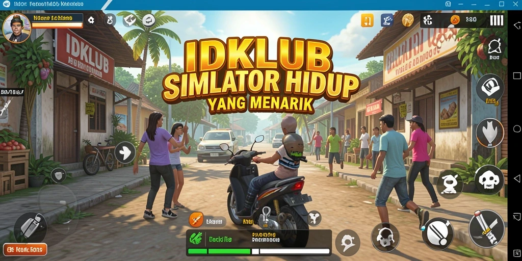 Gameplay menarik di IDKLUB dengan karakter yang berinteraksi.