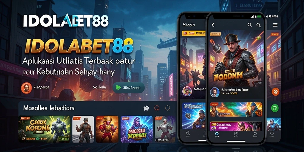 Screenshot utama IDOLABET88 menampilkan antarmuka aplikasi Utility.