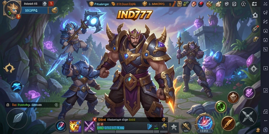 Tampilan gameplay IND777 menunjukkan aksi seru di dunia MMORPG.