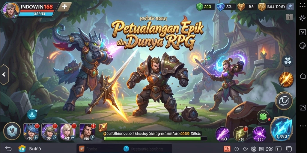 Tampilan gameplay menakjubkan dalam INDOWIN168 yang penuh petualangan.