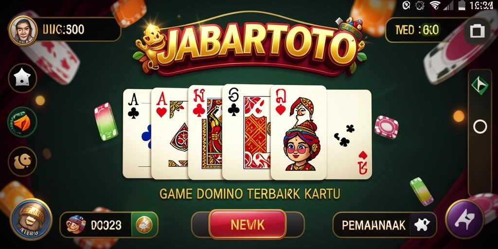 Tampilan gameplay JABARTOTO yang seru dan menarik saat bermain domino.