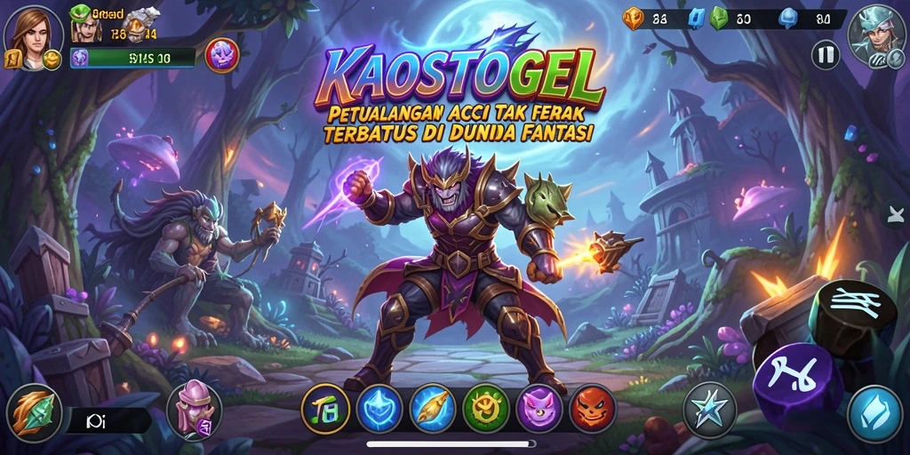 Tangkapan layar KAOSTOGEL yang menampilkan aksi seru dan grafis menawan.