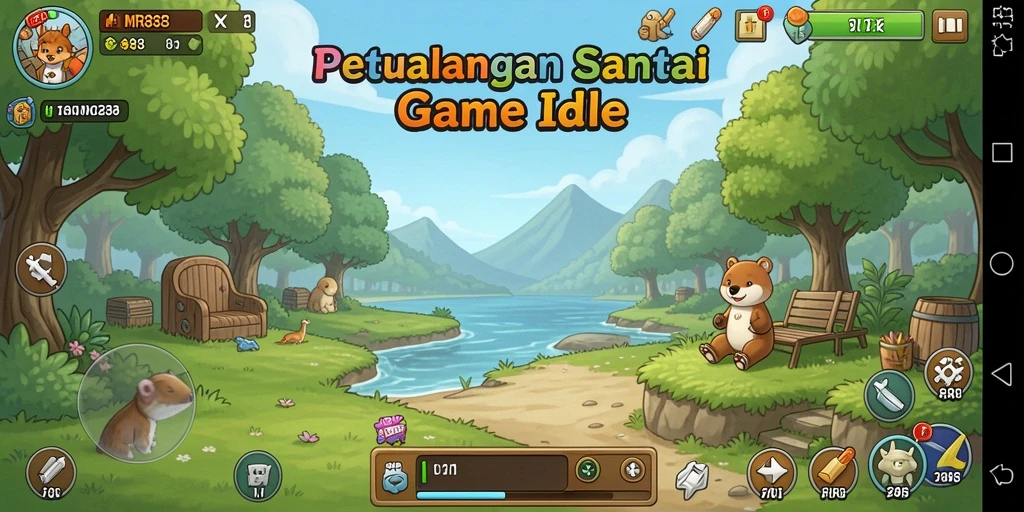 Tampilan menarik dari gameplay Idle MR888 yang memukau.