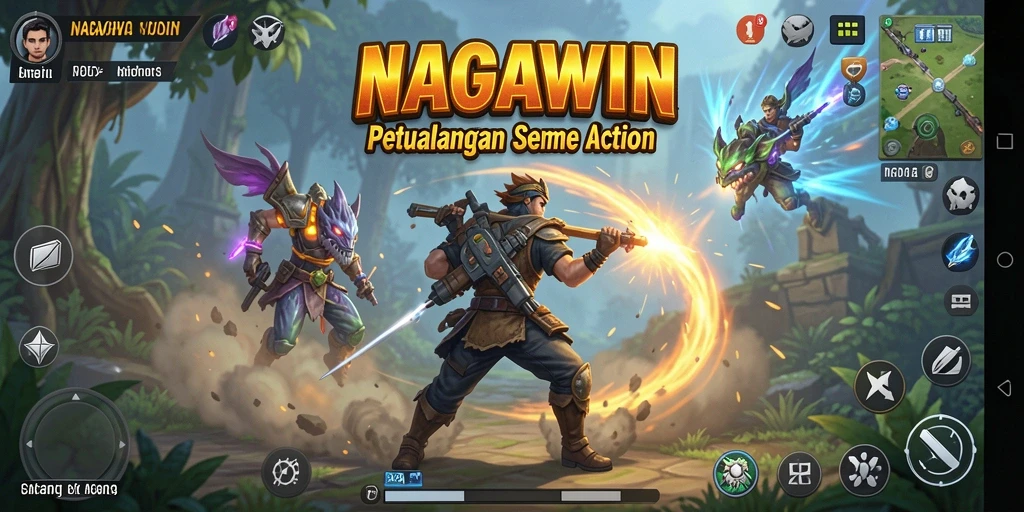 Screenshot mendebarkan dari gameplay NAGAWIN yang penuh aksi.