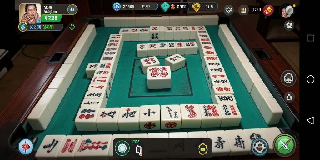 Screenshot gameplay NEX288 dengan ubin Mahjong yang menarik.