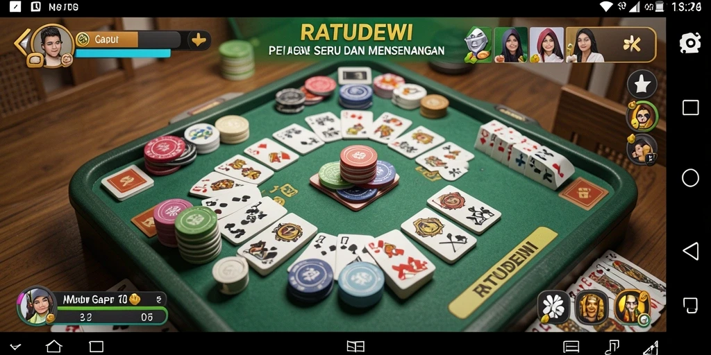 Screenshot dari gameplay seru RATUDEWI di kategori Gaple.