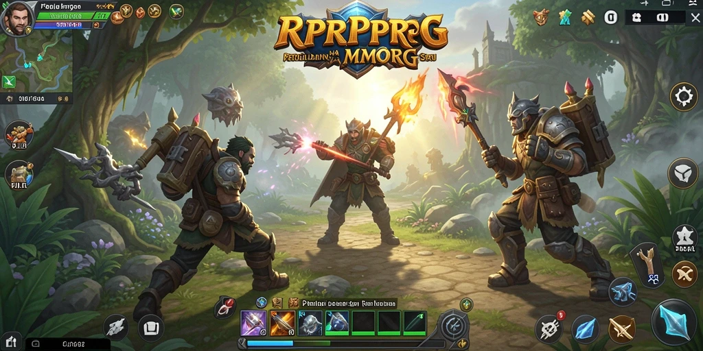 Menampilkan aksi seru dalam gameplay MMORPG RPRPRP.