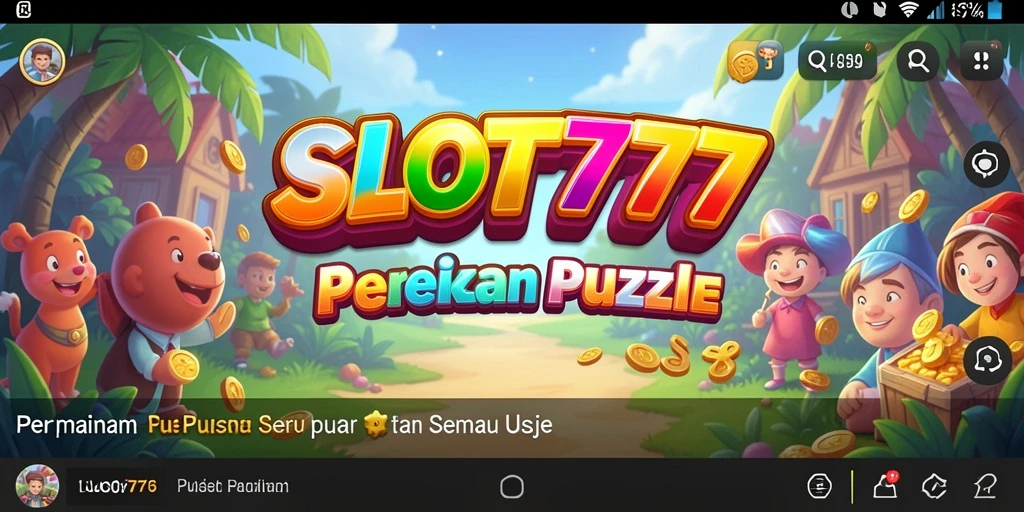 Tampilan gameplay menarik dari SLOT777 dengan berbagai level puzzle.