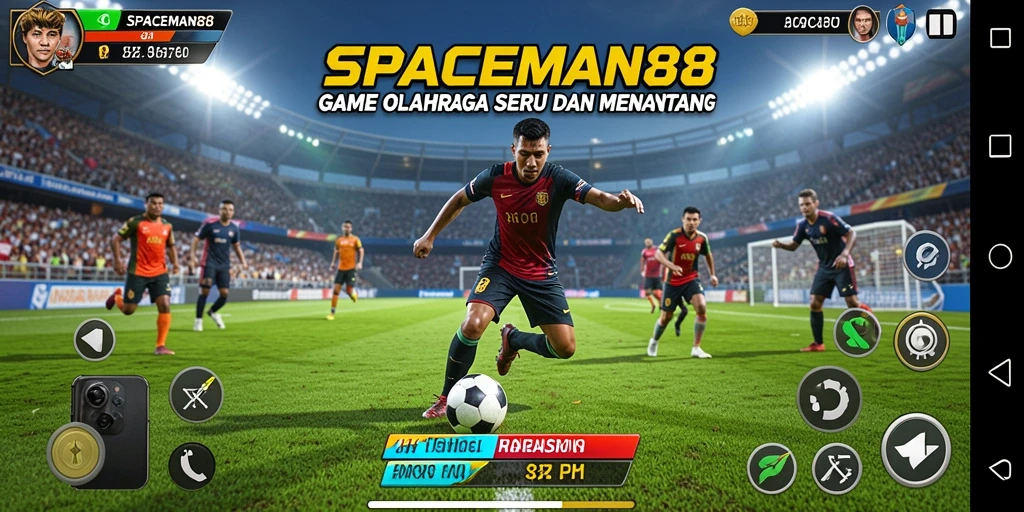 Tampilan menarik gameplay SPACEMAN88 saat pertandingan olahraga.