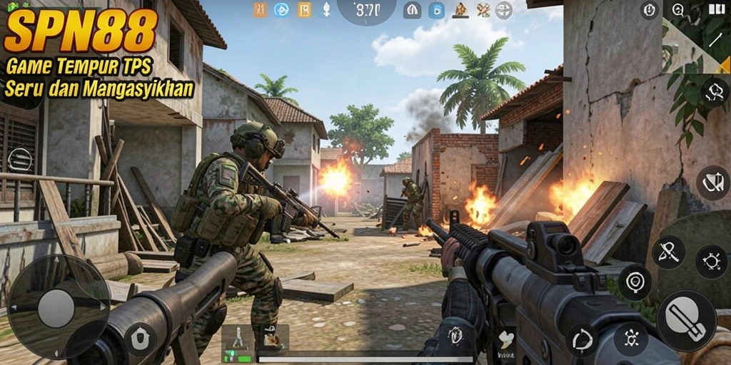 Tampilan gameplay SPN88 yang penuh aksi dan strategi pertempuran.