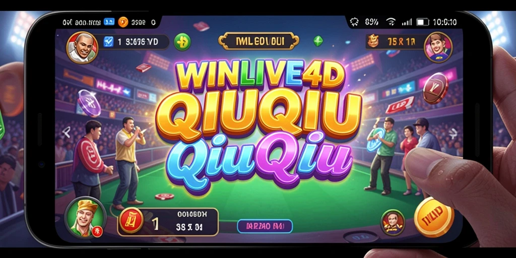 Tampilan gameplay QiuQiu yang seru dan kompetitif di WINLIVE4D.
